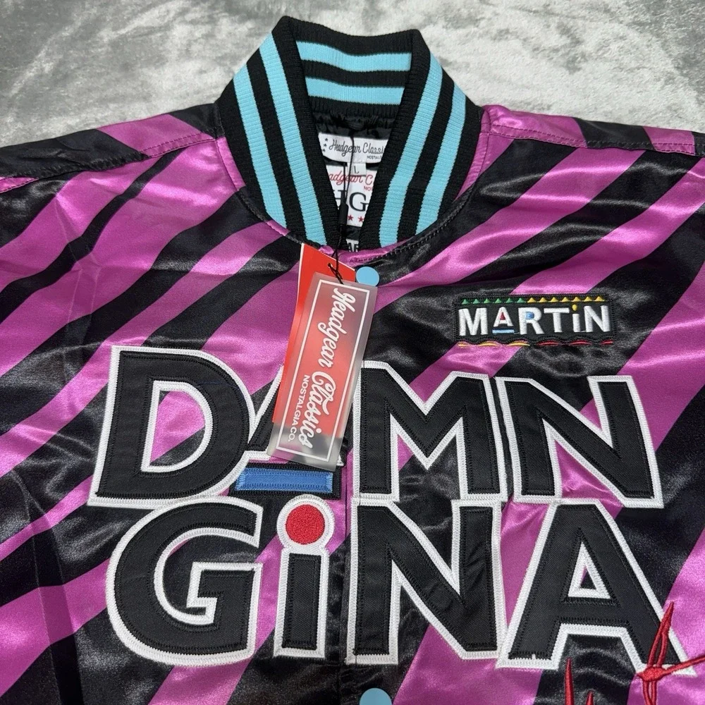 Headgear Classics Men's Martin Lawrence Damn Gina Satin Quilted Jacket NWT‎ Sz L